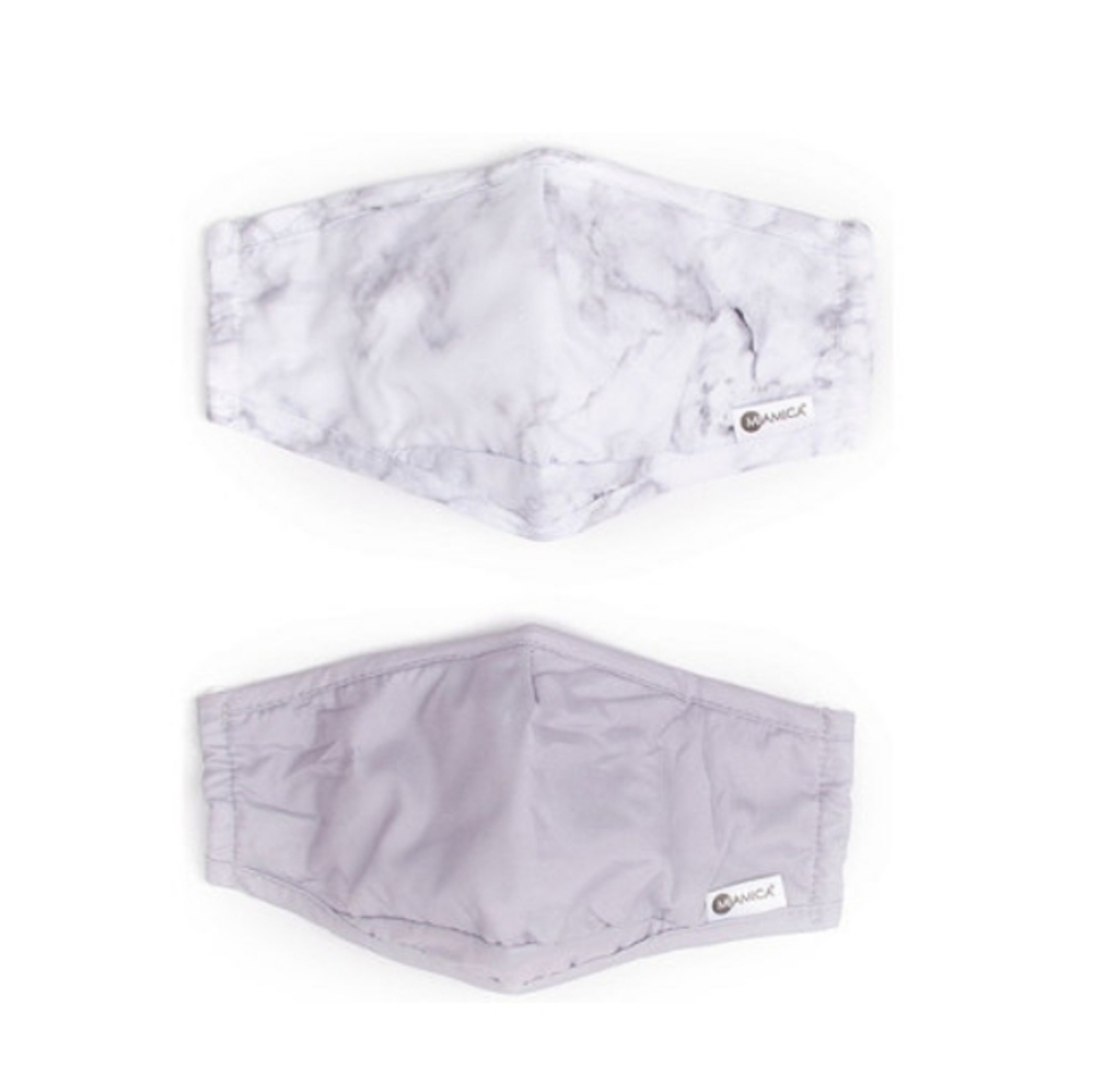 3/$15 MIMICA Marble & Grey Reusable Face Masks▪︎2pk
